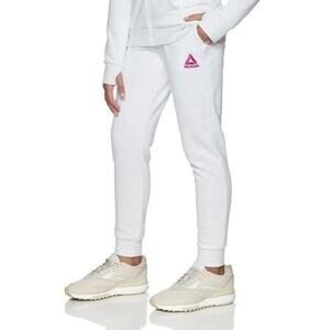 Reebok Girl’s Athletic Core Fleece Jogger NWT in Heather gray and pink